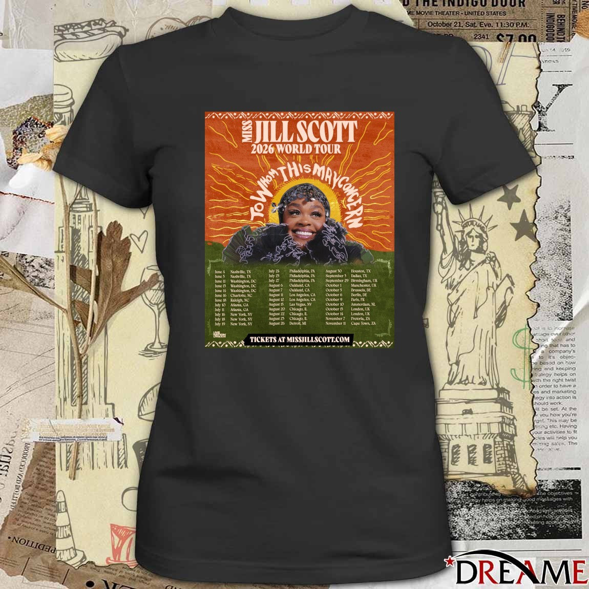 Jill Scott 2026 World Tour To Whom This May Concern Poster t-shirt
