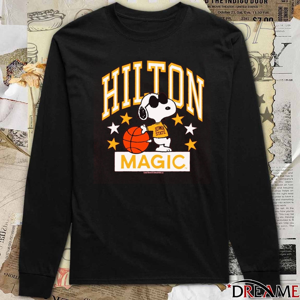 Joe Cool Peanuts x Iowa State Cyclones Football Hilton Magic Basketball 2025 t-shirt