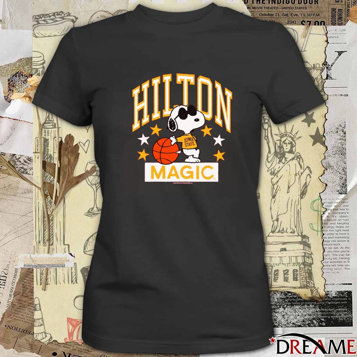 Joe Cool Peanuts x Iowa State Cyclones Football Hilton Magic Basketball 2025 t-shirt