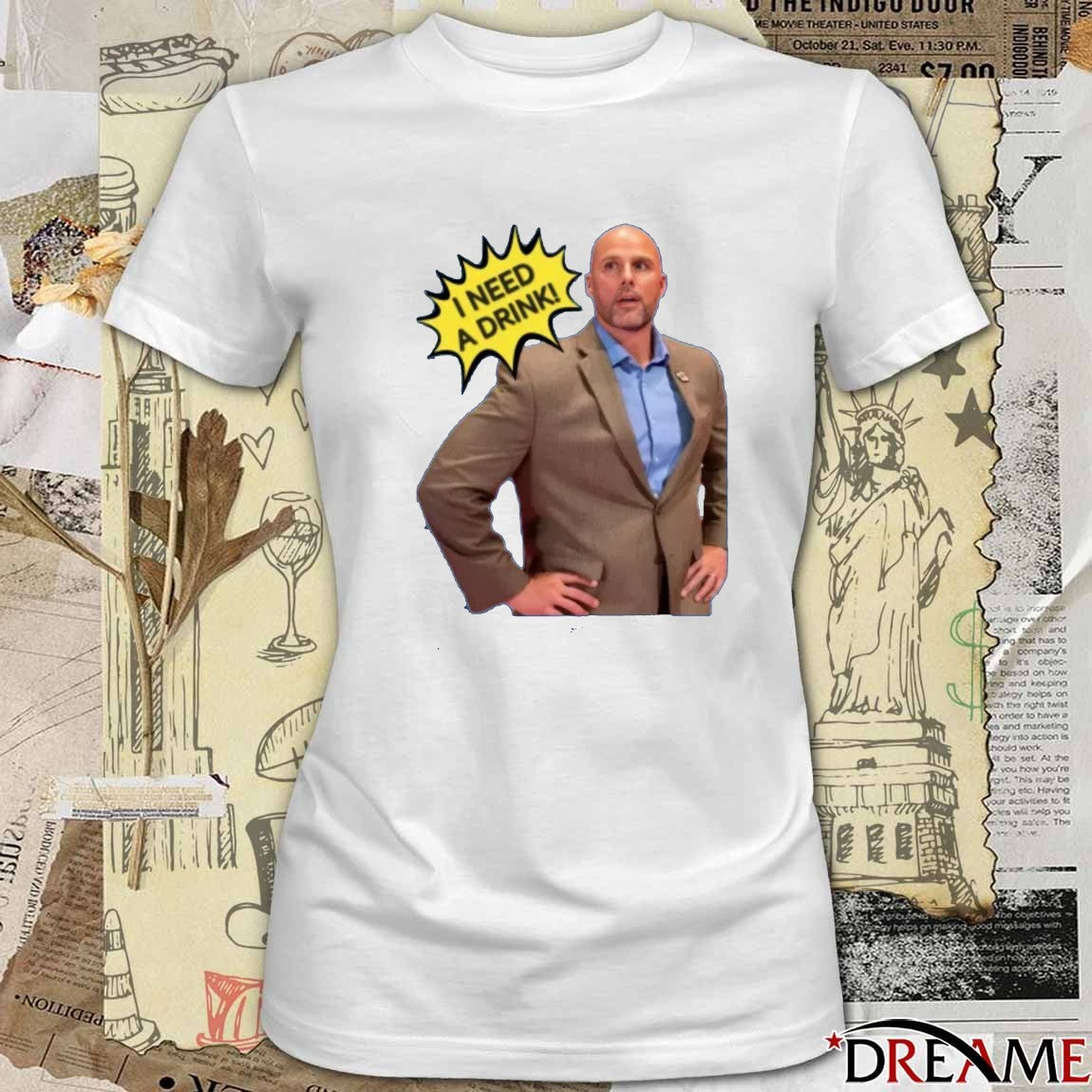 Johnny Sins I Need A Drink 2025 t-shirt