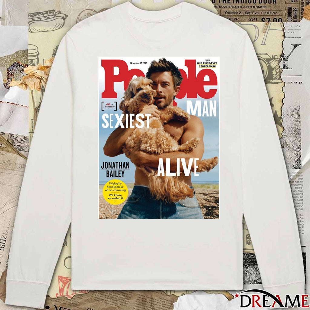 Jonathan Bailey People Magazines November 17 2025 Sexiest Man Alive 40th Anniversary Poster t-shirt