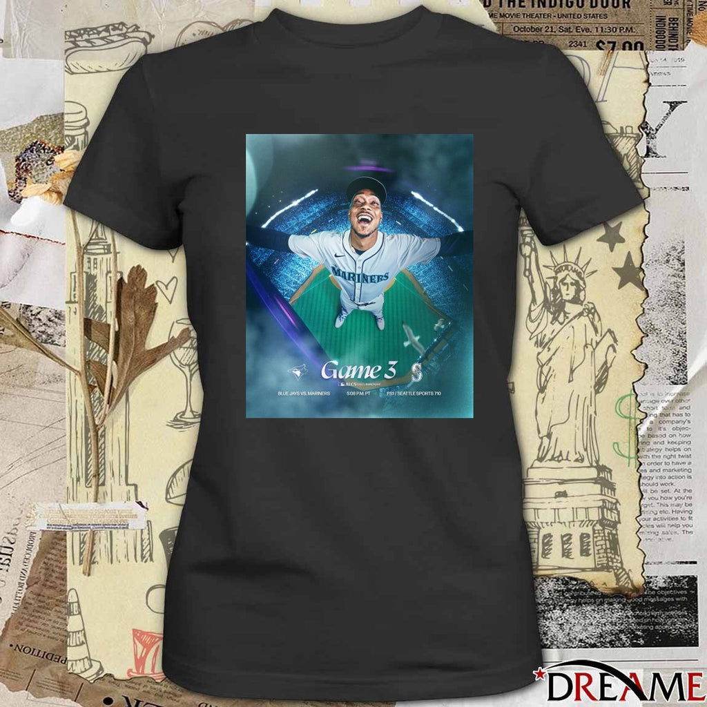Jorge Polanco Seattle Mariners Vs Toronto Blue Jays Game 3 2025 MLB ALCS Poster t-shirt