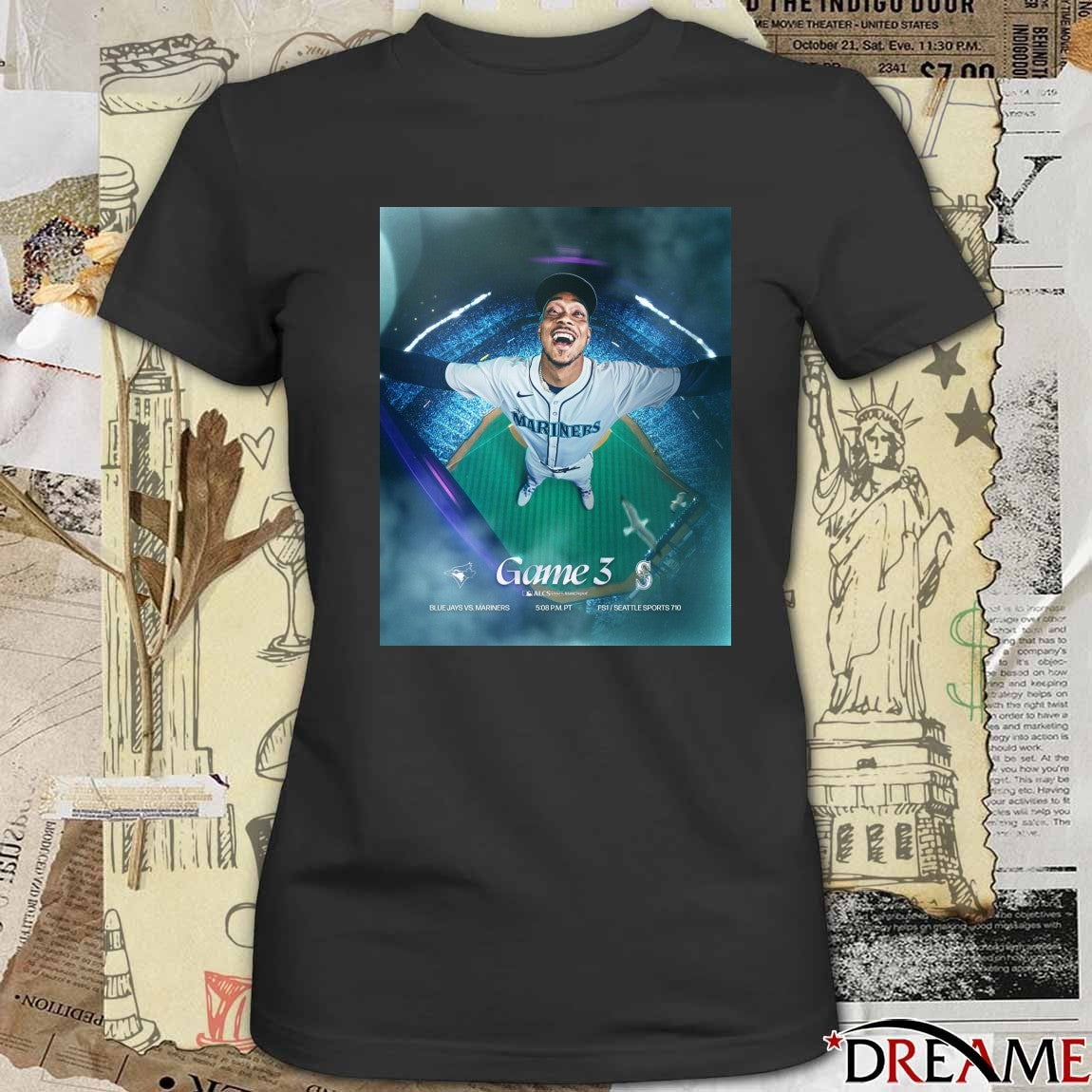 Jorge Polanco Seattle Mariners Vs Toronto Blue Jays Game 3 2025 MLB ALCS Poster t-shirt