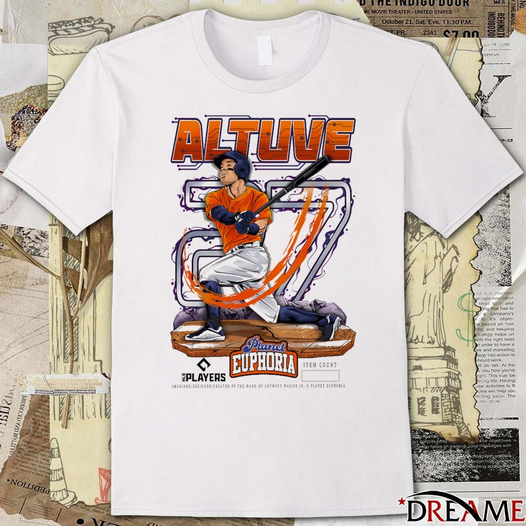 Jose Altuve Houston Astros MLB 2026 Planet Euphoria Art t-shirt