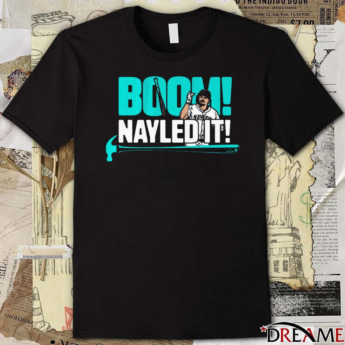Josh Naylor Boom Nayled It Seattle Mariners MLB t-shirt