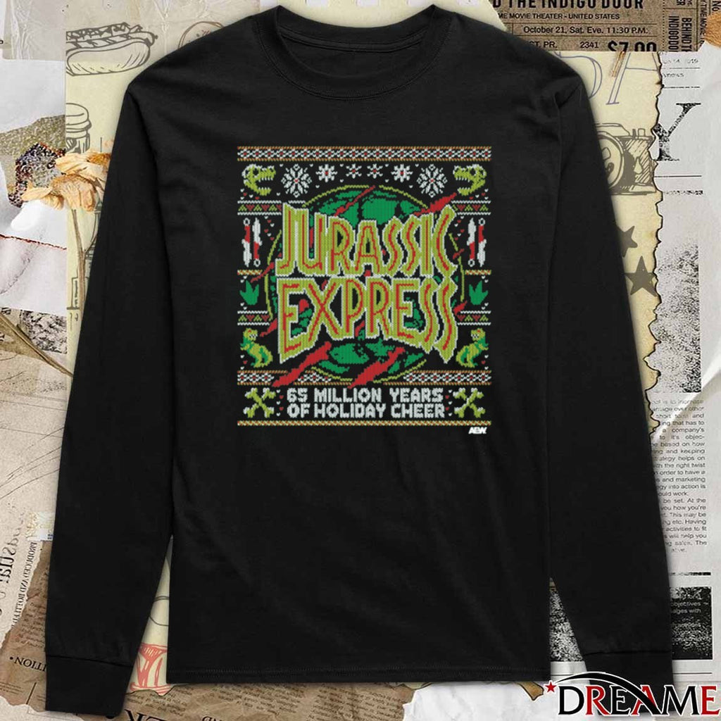 Jurassic Express 65 Million Years of Holiday Cheer Holiday AEW 2025 t-shirt
