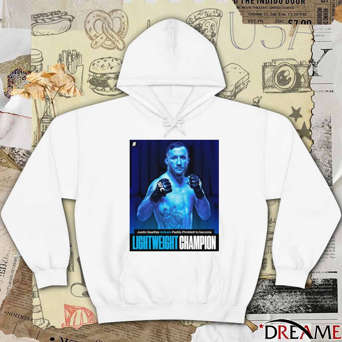 Justin Gaethje Defeats Paddy Pimblett To Become UFC Interim Lightweight Champion Poster t-shirt