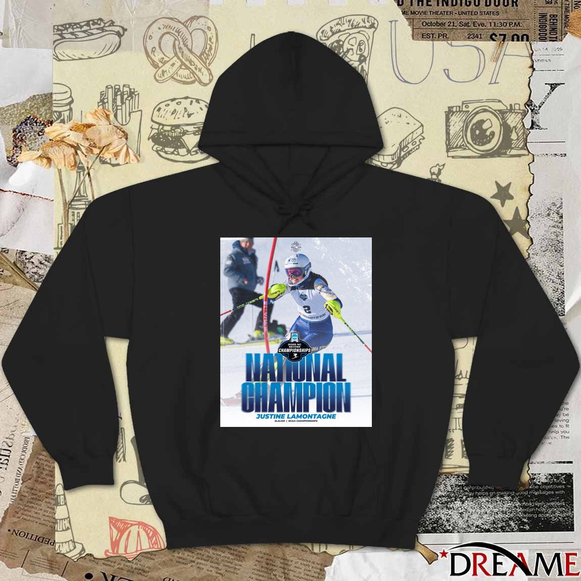 Justine Lamontagne 2026 NC Skiing Championships National Champion Slalom Poster t-shirt