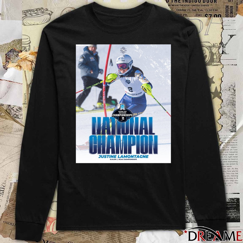 Justine Lamontagne 2026 NC Skiing Championships National Champion Slalom Poster t-shirt