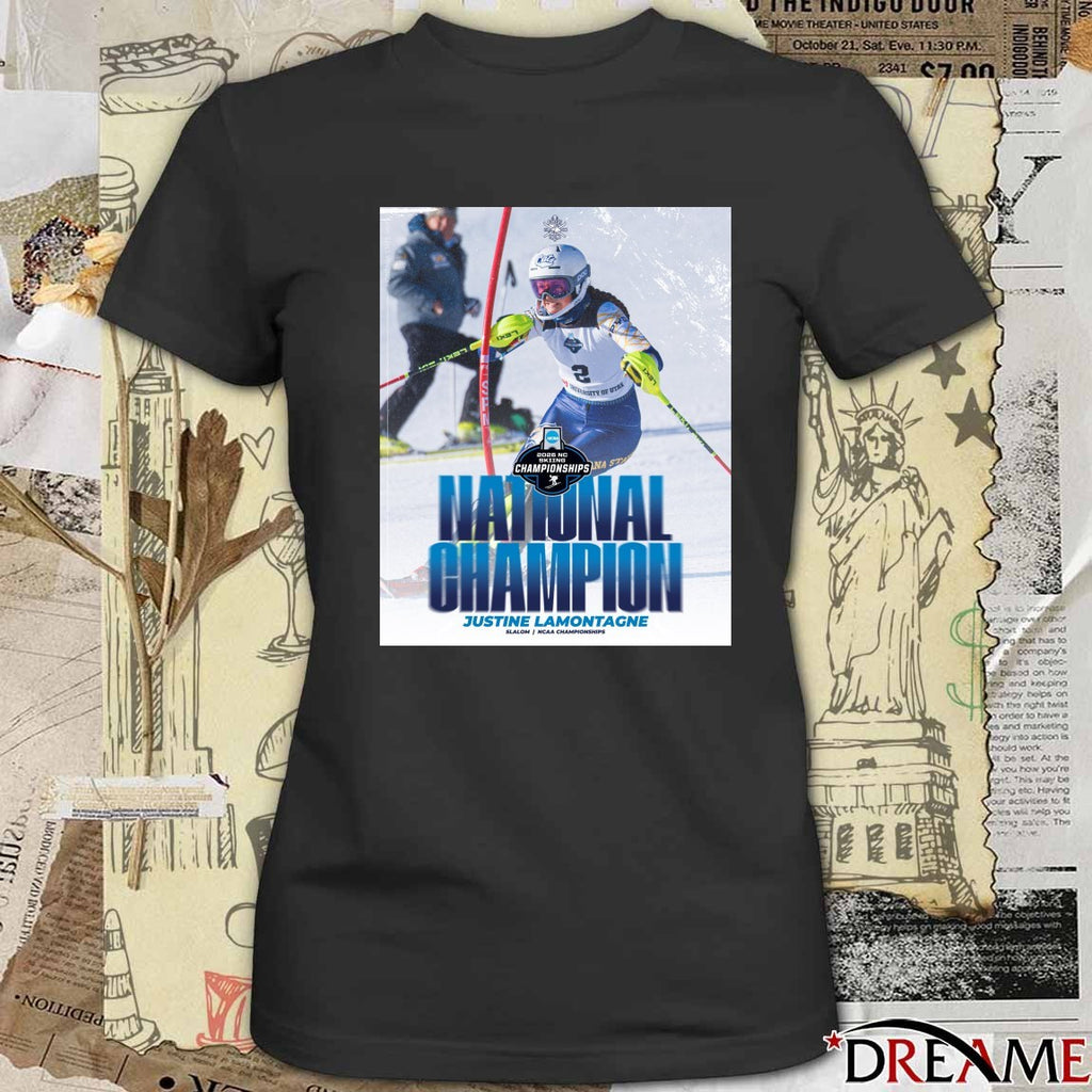Justine Lamontagne 2026 NC Skiing Championships National Champion Slalom Poster t-shirt