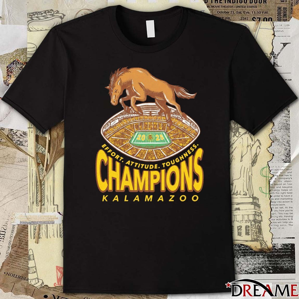 Kalamazoo Conference Champions Effort Attitude Toughness 2025 t-shirt