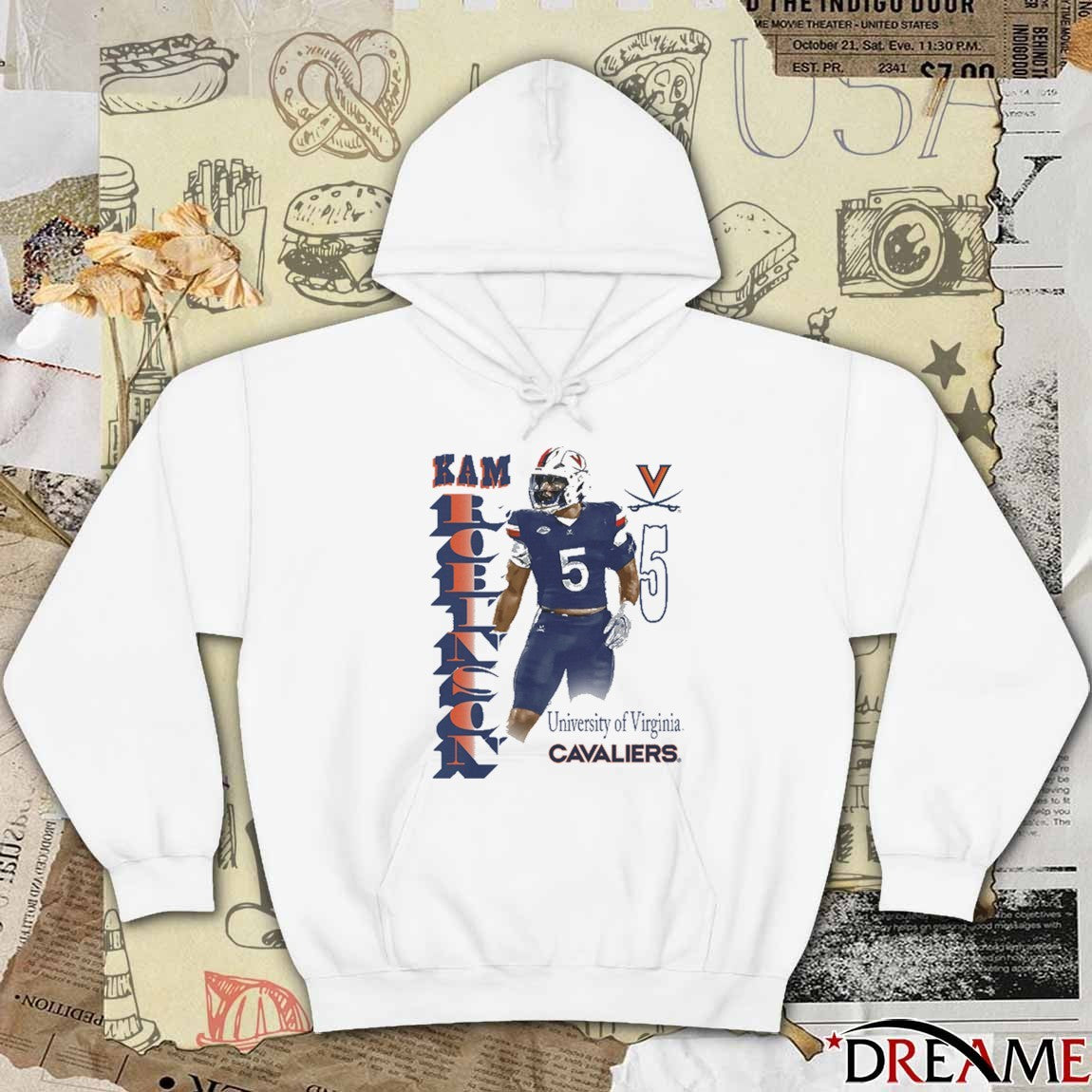 Kam Robinson University Of Virginia Cavaliers Portrait t-shirt