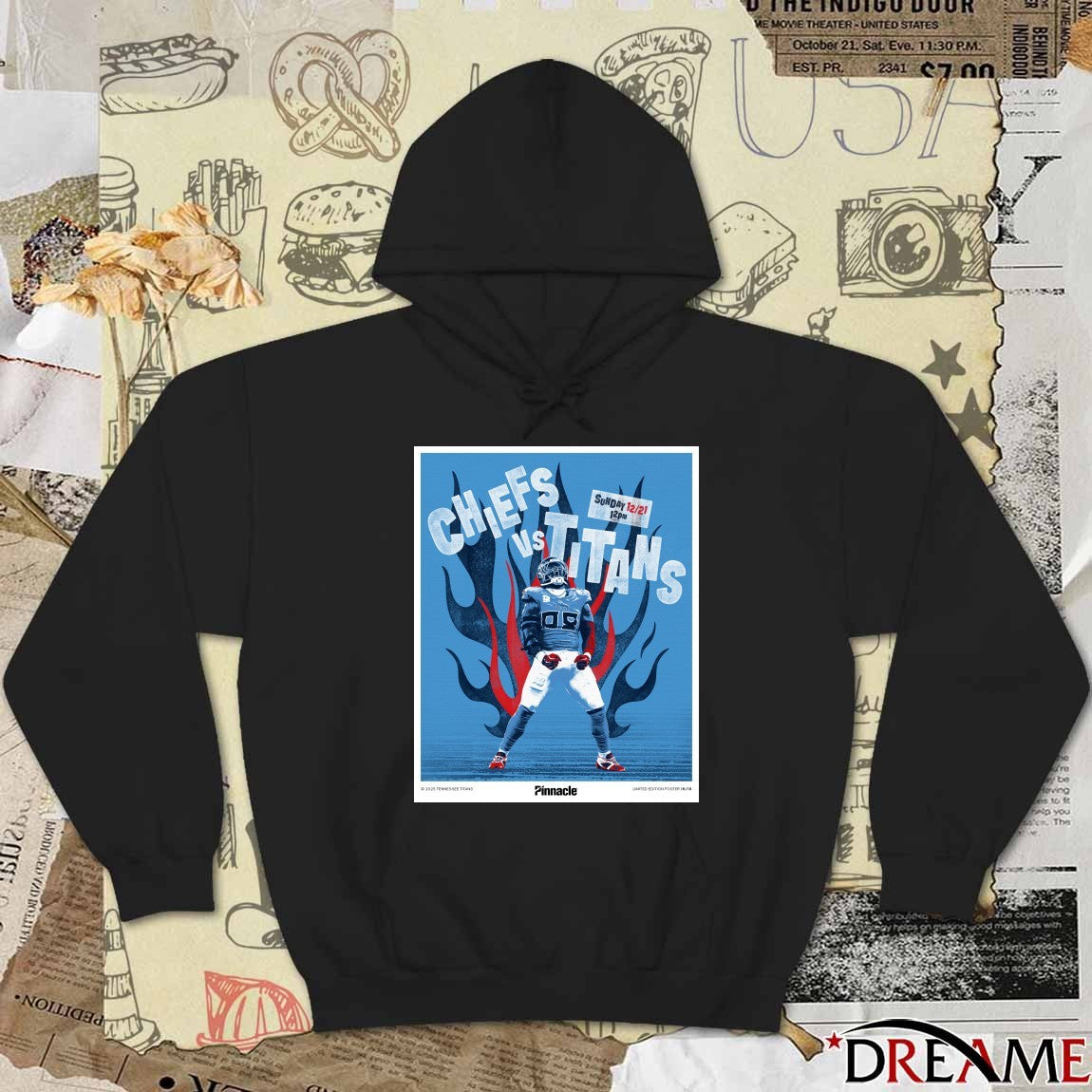 Kansas City Chiefs Vs Tennessee Titans Sunday December 21 2025 in Nashville Pinnacle Poster t-shirt