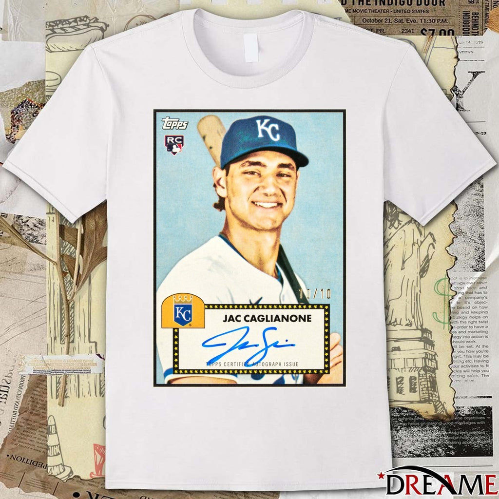 Kansas City Royals Jac Caglianone Topps Certified Autograph Issue Signature t-shirt