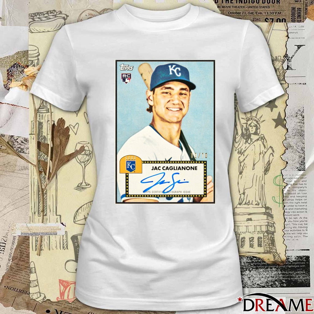 Kansas City Royals Jac Caglianone Topps Certified Autograph Issue Signature t-shirt