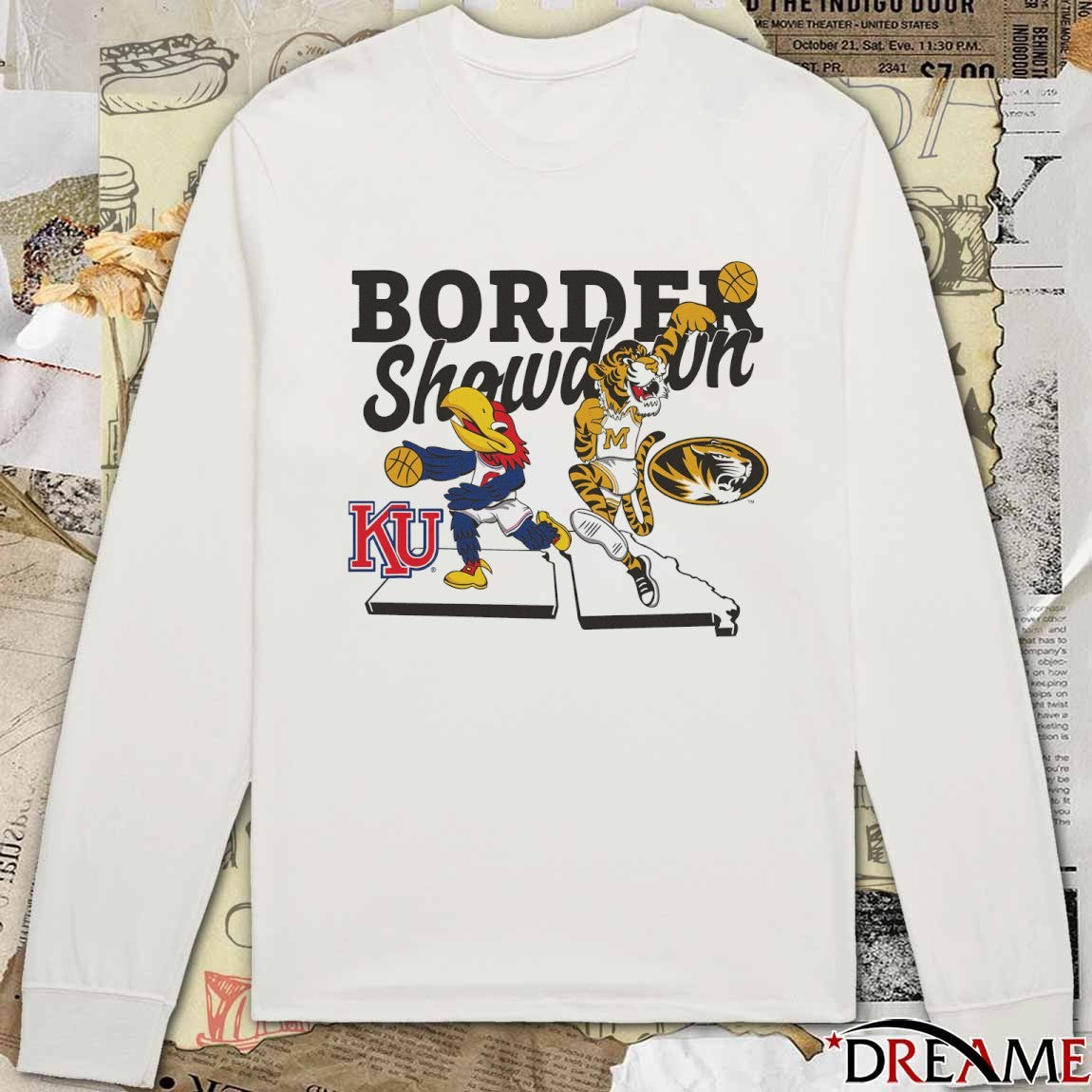Kansas Jayhawks Vs Missouri Tigers Border Showdown Mascots 2025 t-shirt