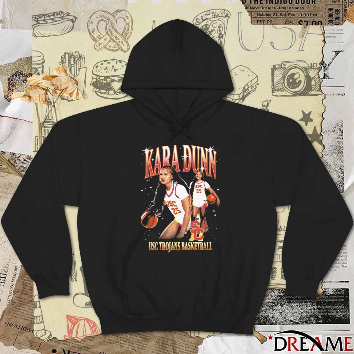 Kara Dunn Retro 90s USC Trojans Basketball t-shirt