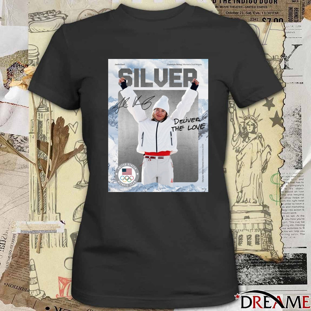 Kauf Goes Back-to-back Olympic Debut Of Dual Moguls Jaelin Kauf Wins Her Second Silver At The Olympics t-shirt