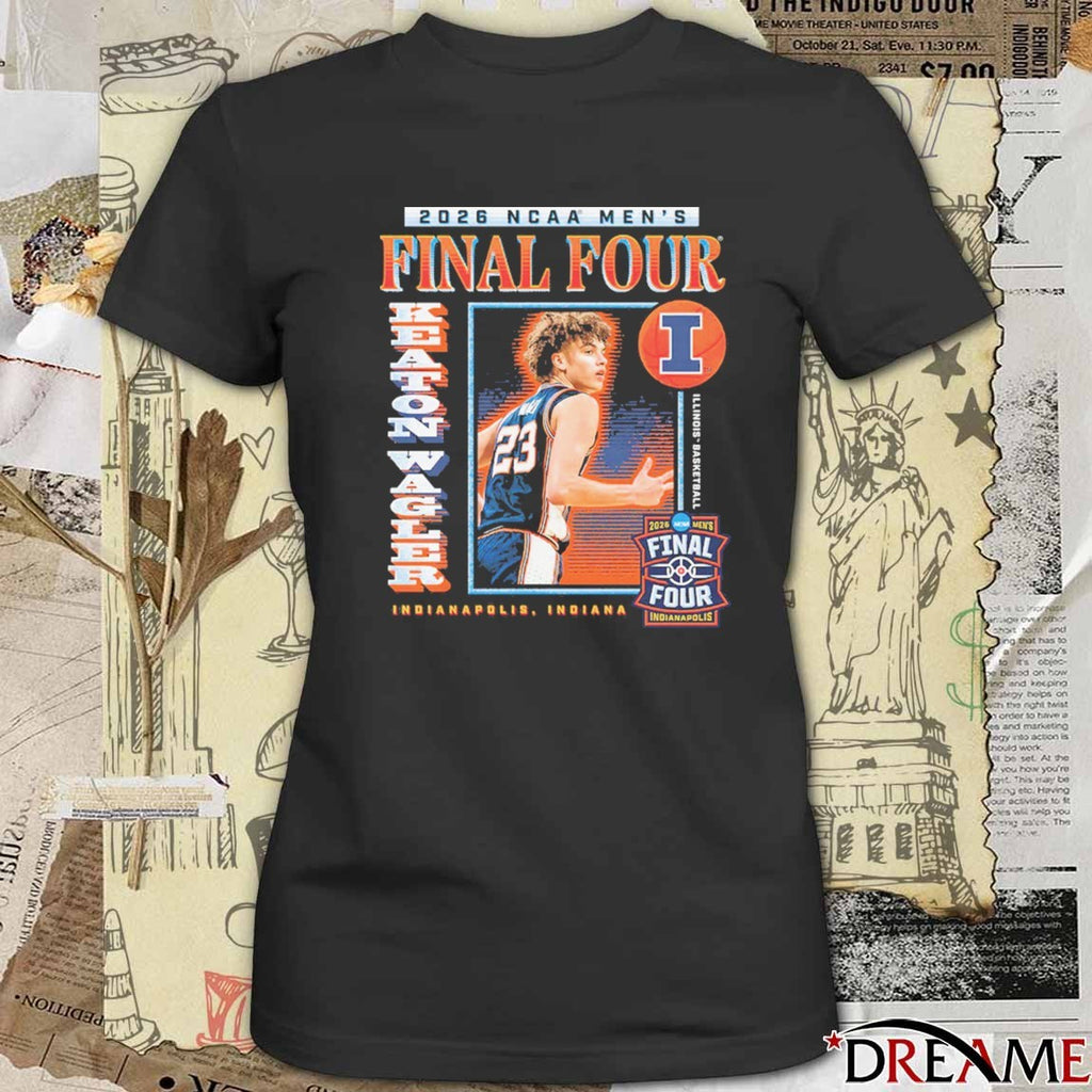 Keaton Wagler 2026 NCAA Final Four Illinois Fighting Illini Men’s Basketball Indianapolis t-shirt