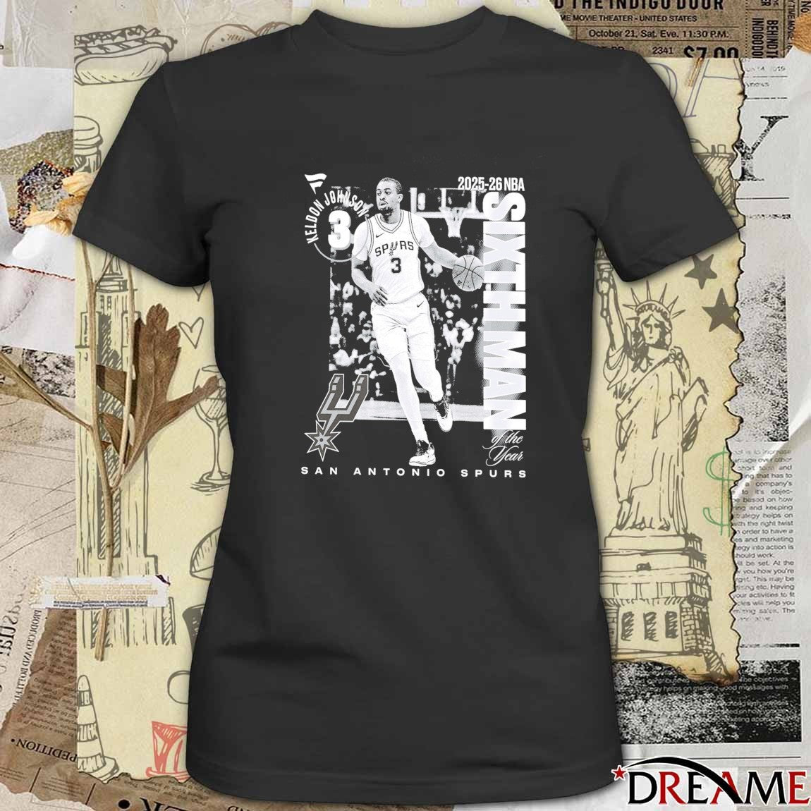 Keldon Johnson San Antonio Spurs 2025-26 NBA Sixth Man Of The Year Legacy t-shirt