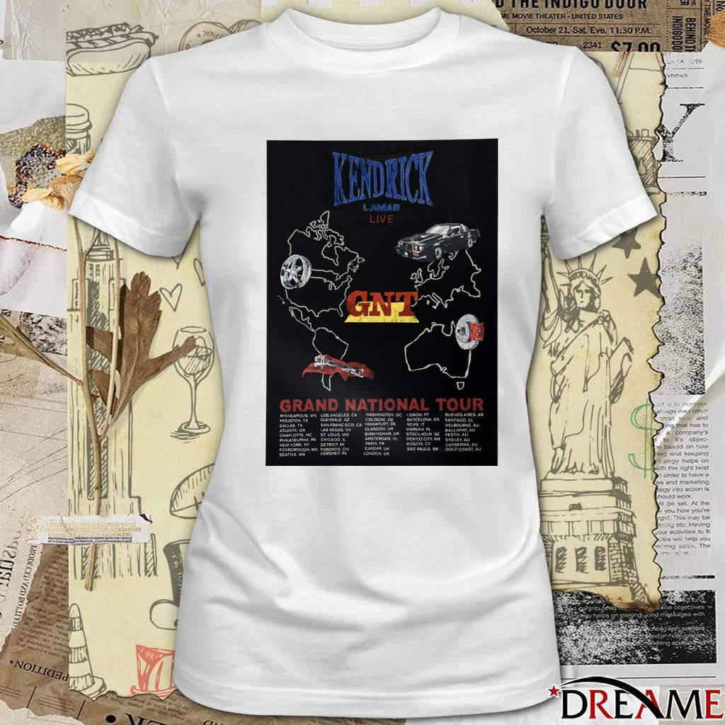 Kendrick Lamar and SZA Grand National Tour GNT Live Tour Litho Poster t-shirt