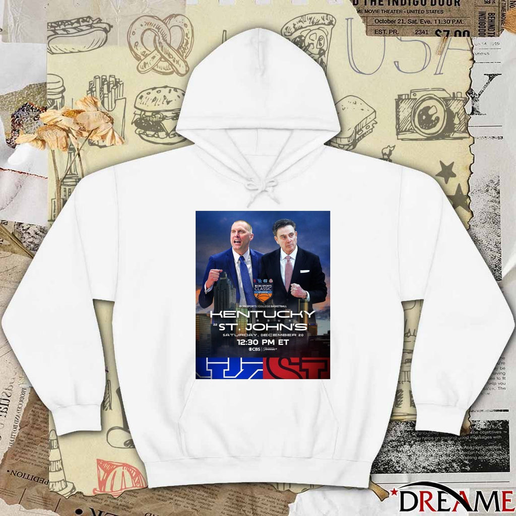 Kentucky Wildcats Vs St. John’s Red Storm December 20 2025 CBS Sports Classic College Basketball Poster t-shirt