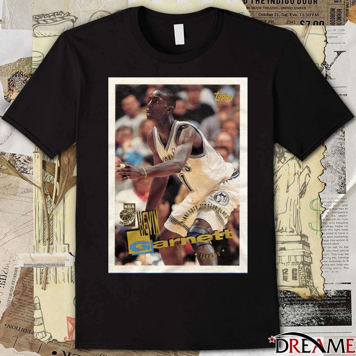 Kevin Garnett Minnesota Timberwolves 2026 NBA Basketball Topps Trading Card Player t-shirt