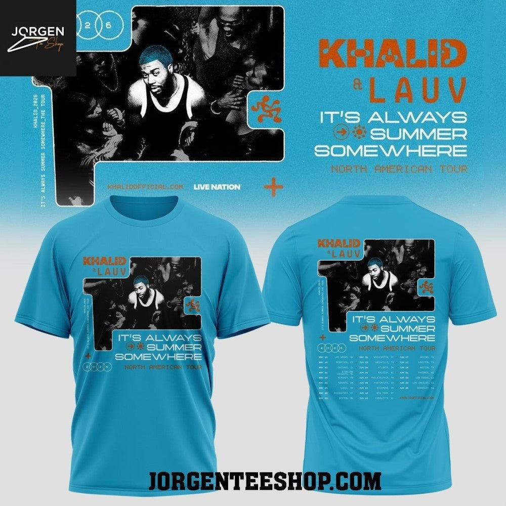 Khalid It’s Always Summer Somewhere Tour 2026 Shirt