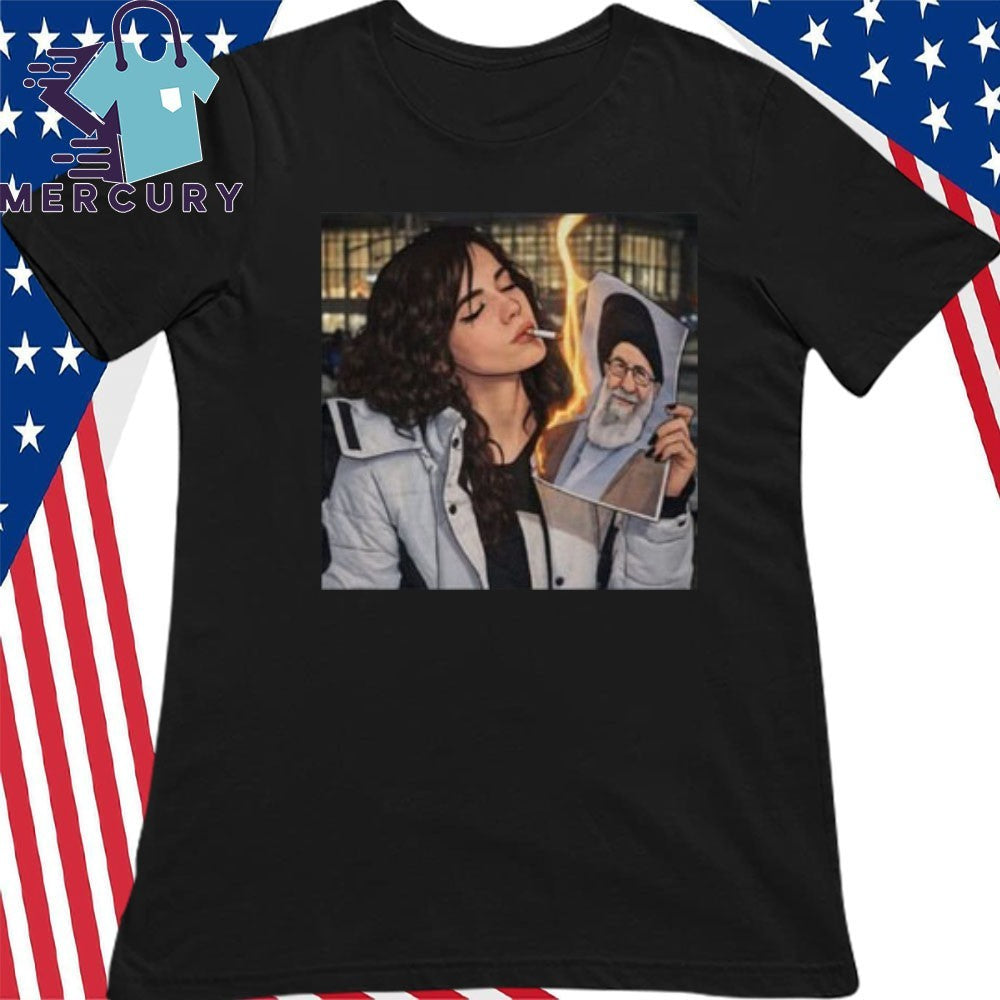 Khamenei In Ashes Cigarette Of Rebellion Iran Revolution Shirt