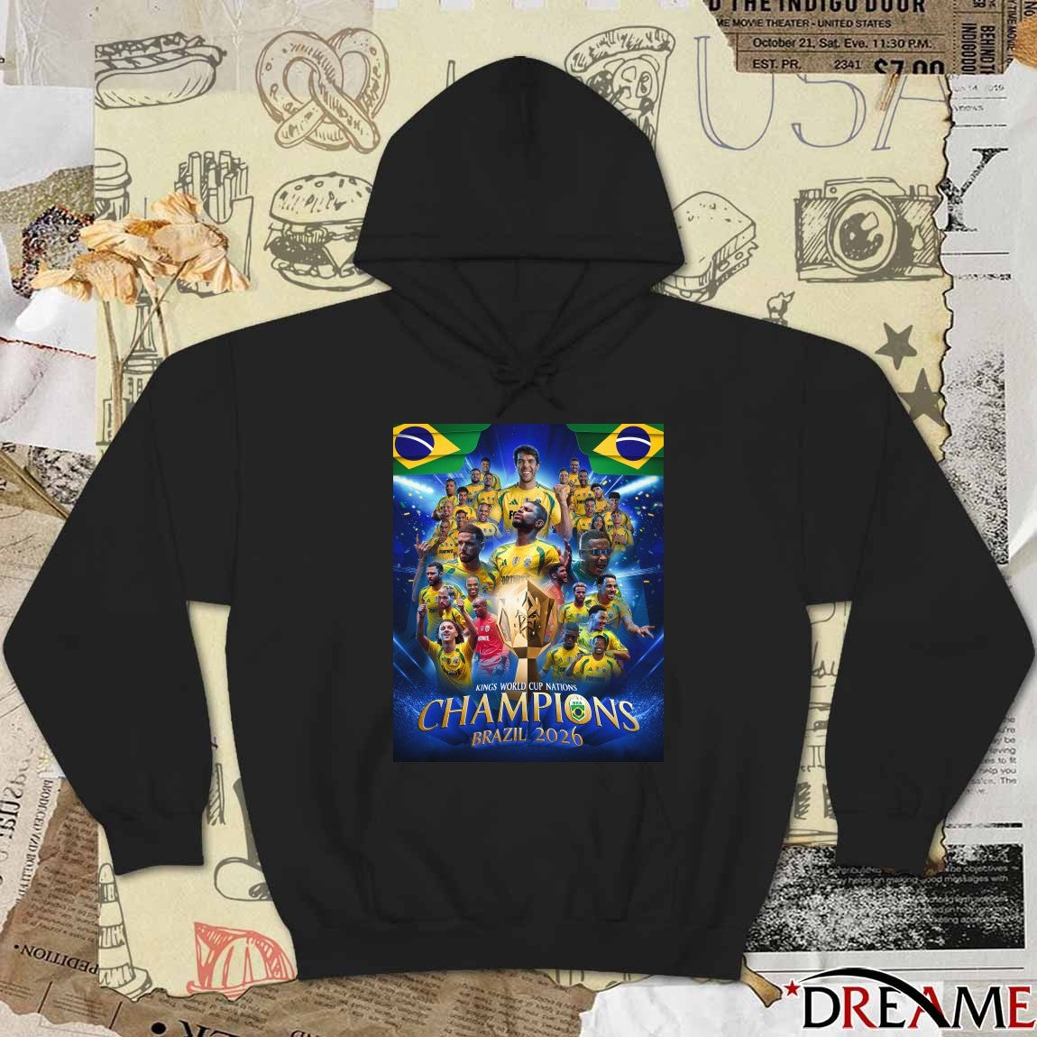 Kings World Cup Nations Champions Brazil 2026 Poster t-shirt