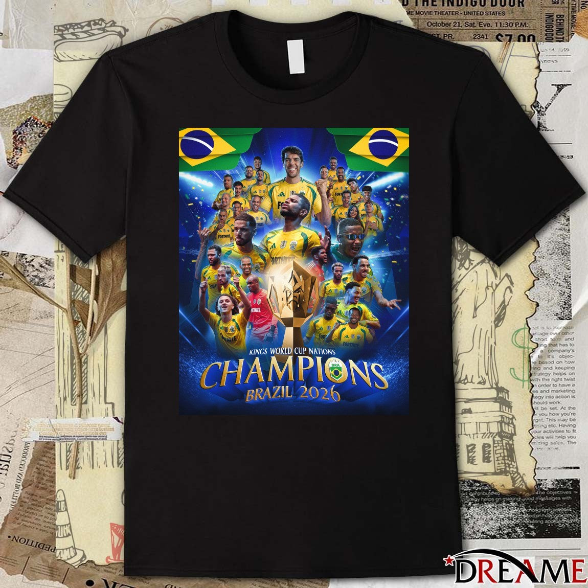 Kings World Cup Nations Champions Brazil 2026 Poster t-shirt