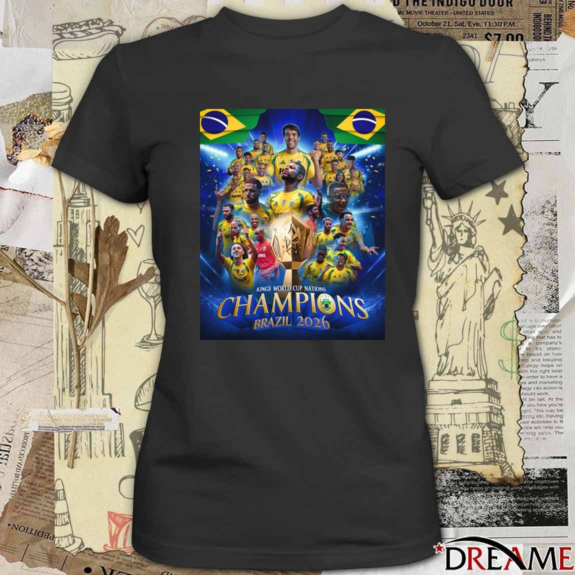 Kings World Cup Nations Champions Brazil 2026 Poster t-shirt