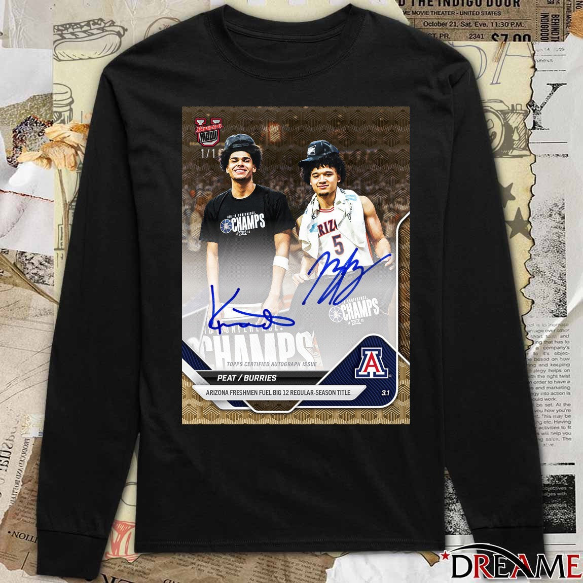 Koa Peat & Brayden Burries Arizona Freshman Fuel Big 12 Regular-Season Title Signatures Poster t-shirt