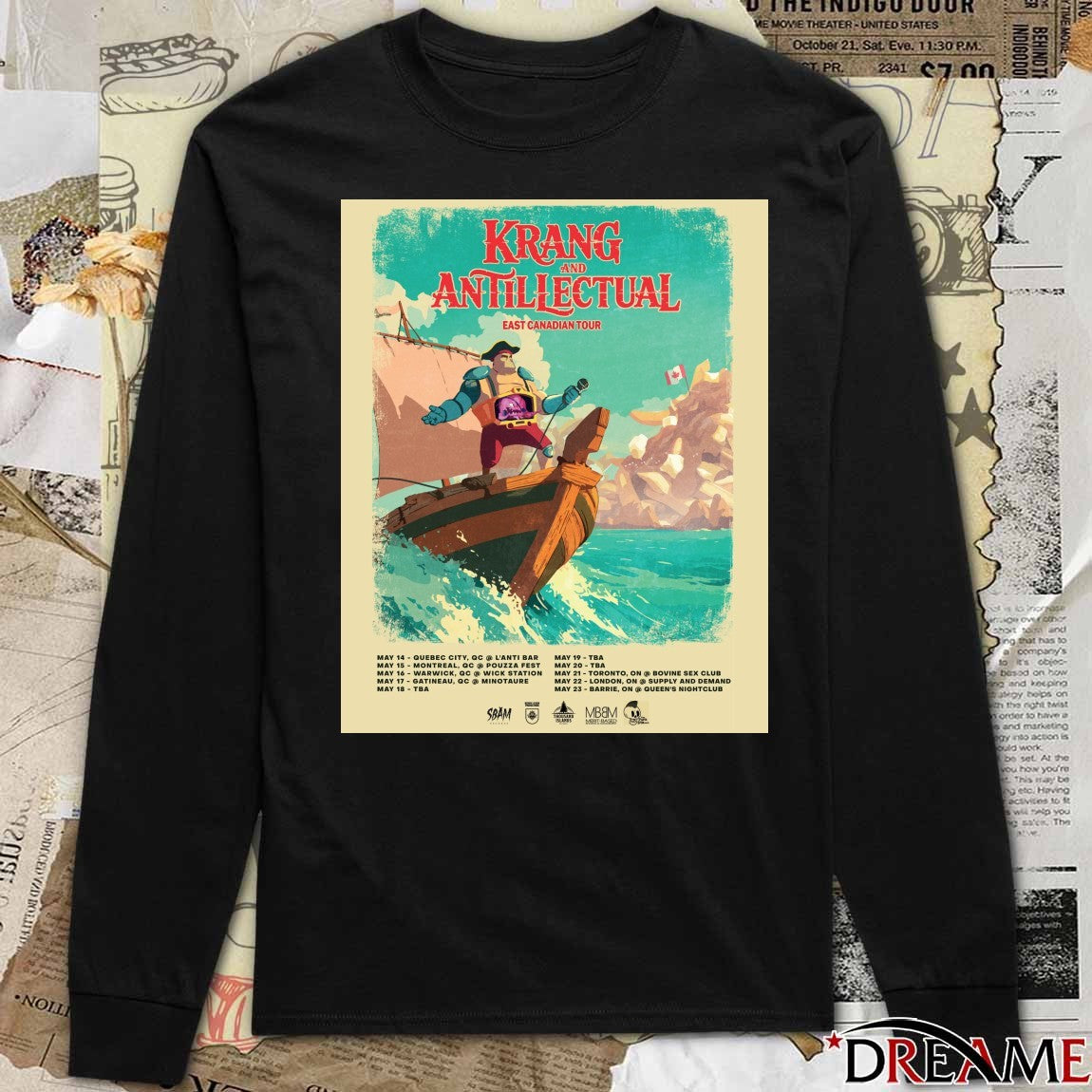 Krang And Antillectual East Canadian Tour Dates 2026 Poster t-shirt