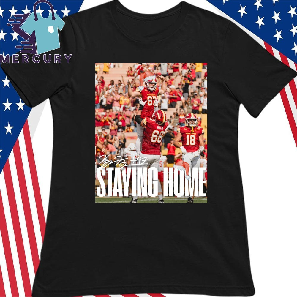 Kyle Konrardy Iowa State Cyclones Merry Christmas Staying Home Shirt