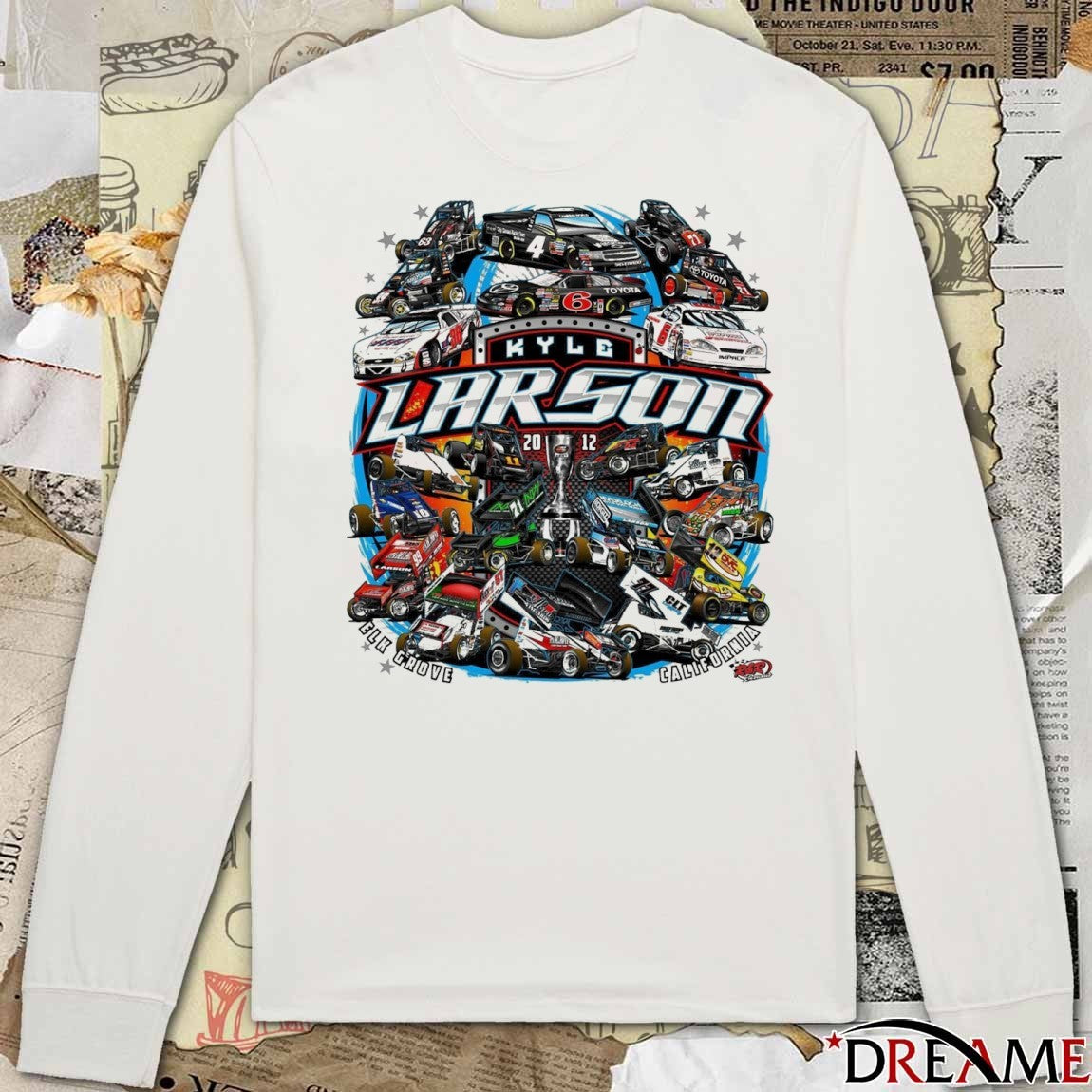 Kyle Larson ELK Grove California Wayback Wednesday to 2012 t-shirt