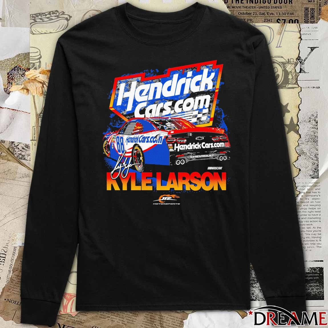 Kyle Larson Hendrick Cars.com Chevrolet NASCAR JRP Signature t-shirt