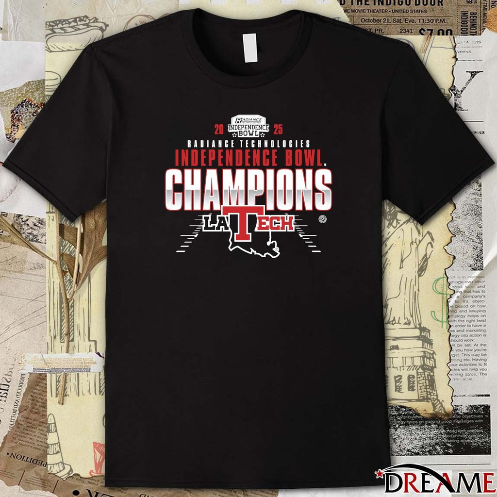 LA Tech 2025 Radiance Technologies Independence Bowl Champions t-shirt