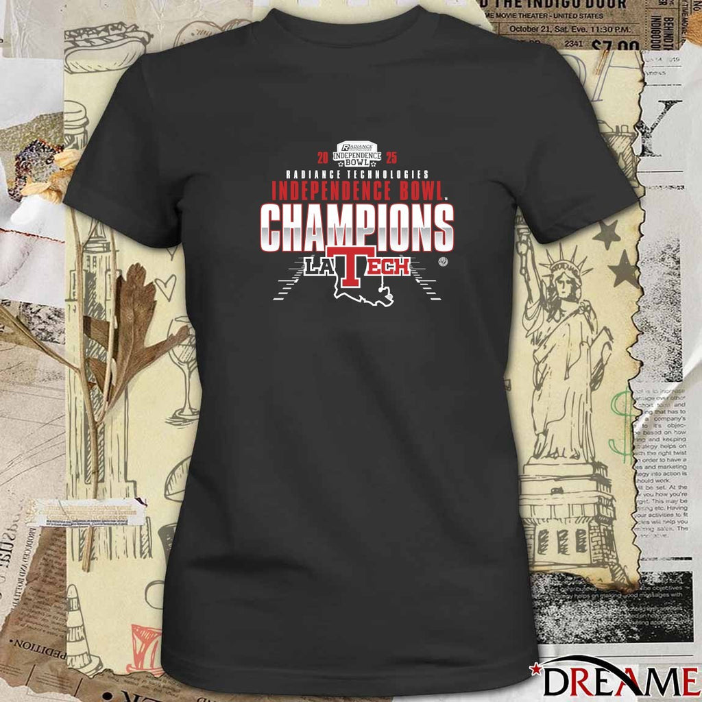 LA Tech 2025 Radiance Technologies Independence Bowl Champions t-shirt