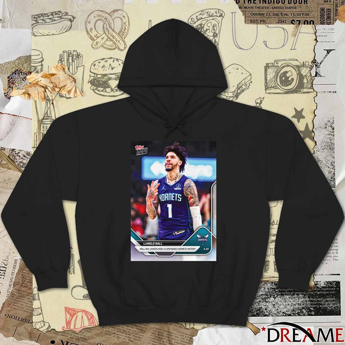 LaMelo Ball Ball-ing Career-High 10 3pm Makes Hornets History 2025-26 NBA Topps NOW t-shirt