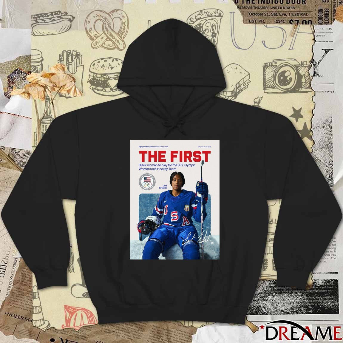 Laila Edwards The First Black Woman To Play For The U.S Olympic Women’s Ice Hockey Team t-shirt