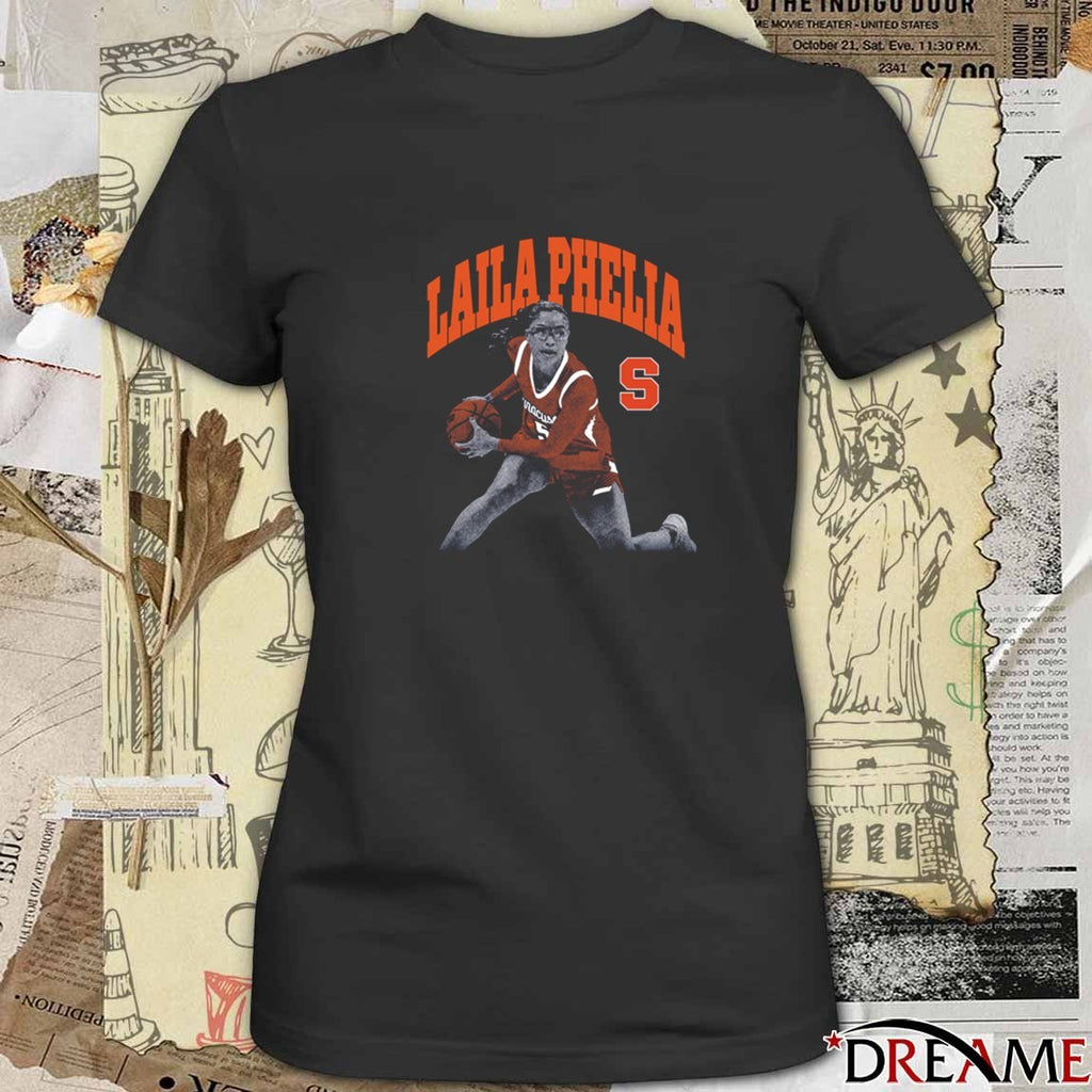 Laila Phelia Syracuse Orange Basketball Goggles Portrait t-shirt