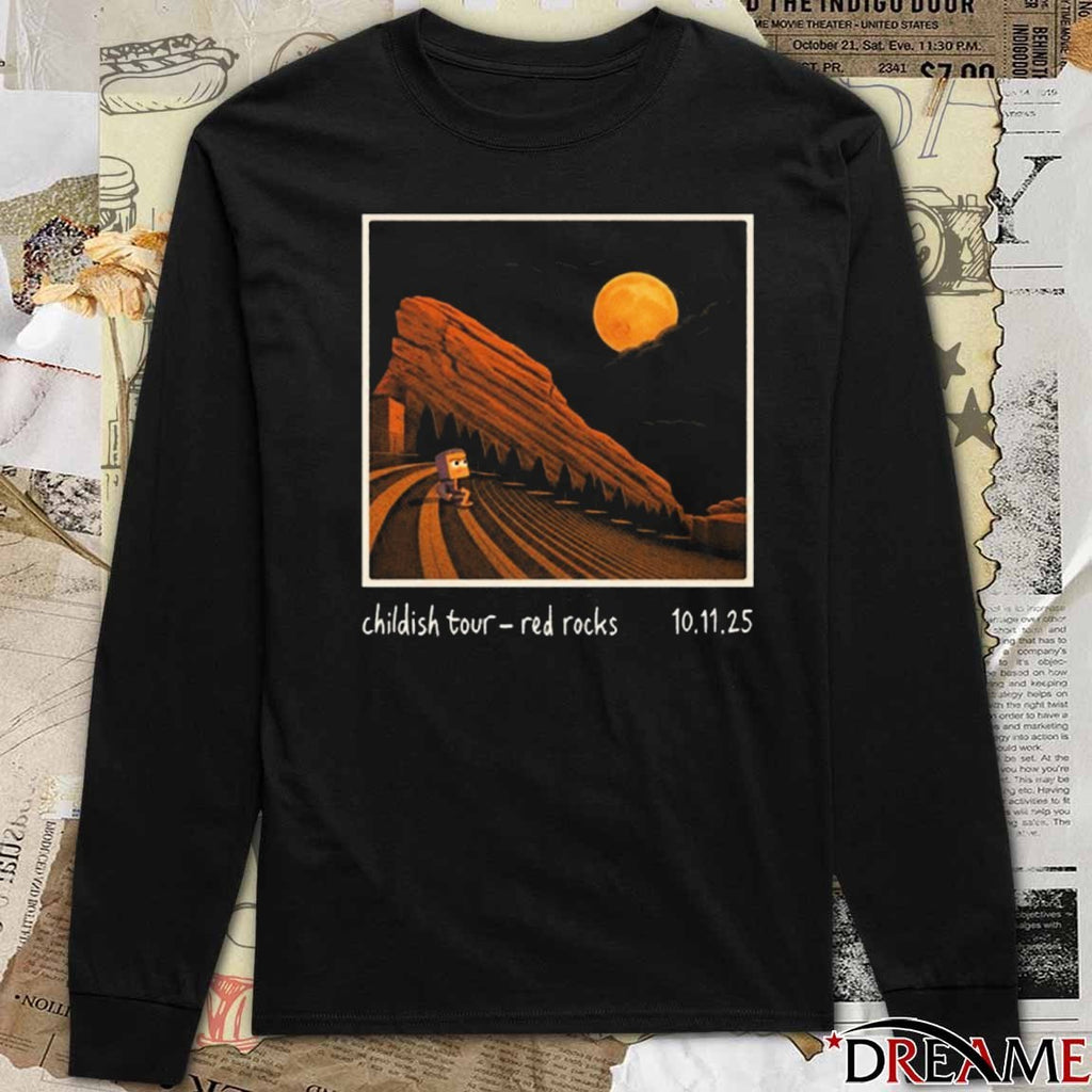Lane 8 Childish Tour Morrison Colorado Red Rocks October 11 2025 t-shirt