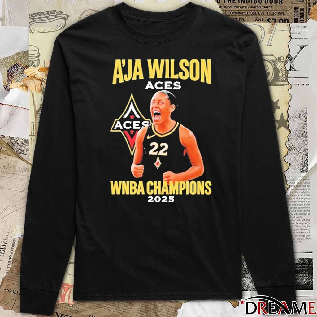 Las Vegas Aces Aja Wilson WNBA Champions 2025 Graphic t-shirt