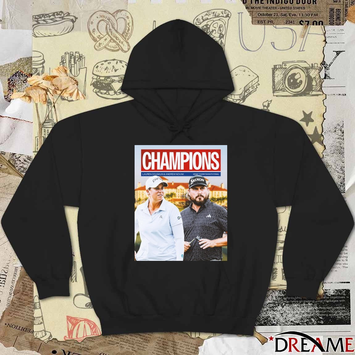 Lauren Coughlin and Andrew Novak Champions Grant Thornton Invitational 2025 Poster t-shirt