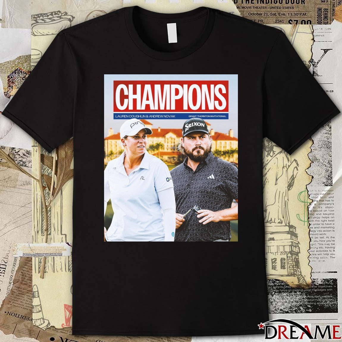 Lauren Coughlin and Andrew Novak Champions Grant Thornton Invitational 2025 Poster t-shirt