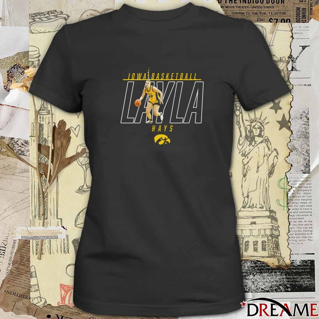 Layla Hays Iowa Hawkeyes Basketball Illustrated t-shirt