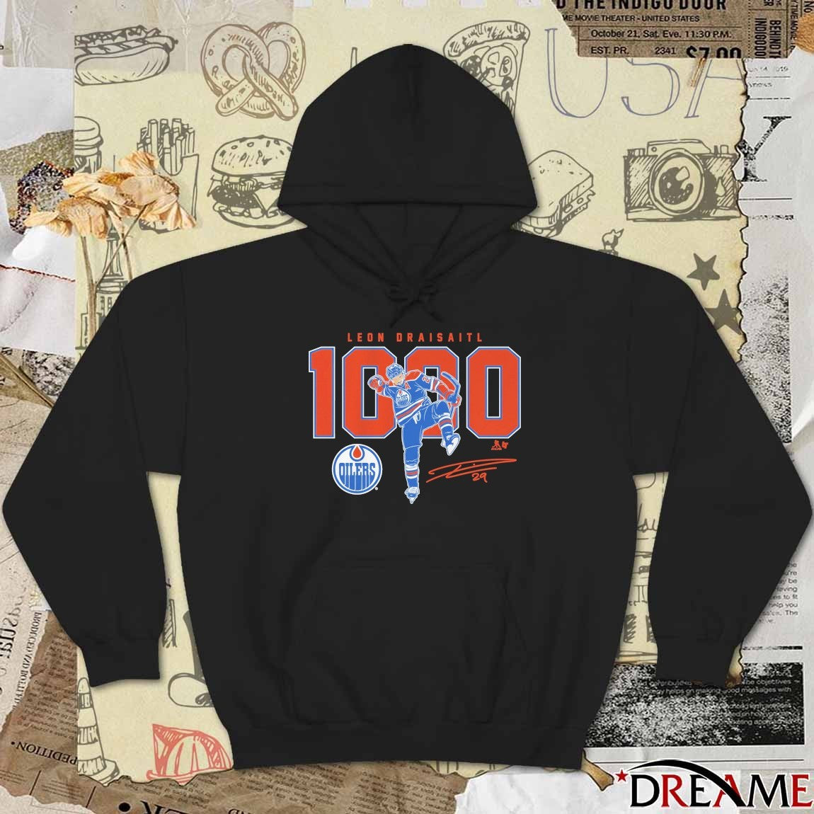 Leon Draisaitl 1000 Career Points Milestone Edmonton Oilers Signature t-shirt
