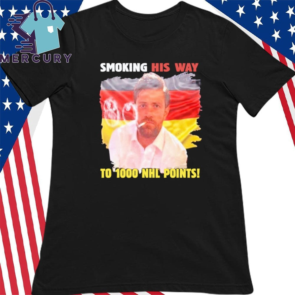 Leon Draisaitl Smoking His Way Top 1000 NHL Points Shirt