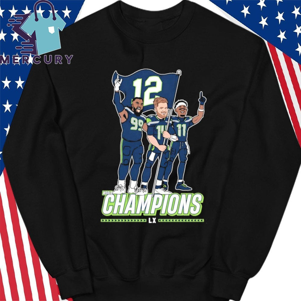 Leonard Williams Sam Darnold Jaxon Smith-njigba Seattle Champions Flag Plant Shirt